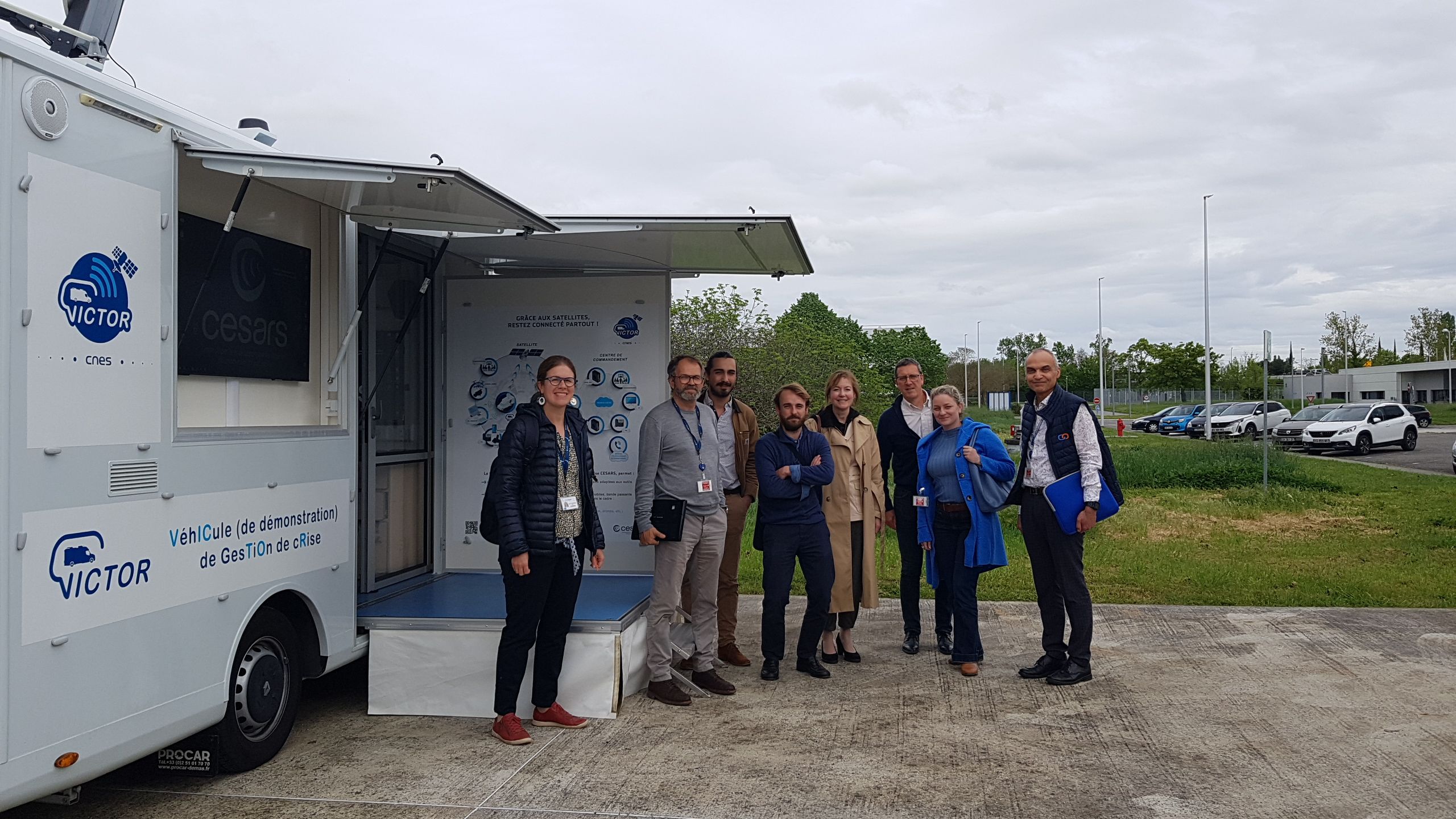 : les acteurs de la Fondation Pierre Fabre en visite au CNES le 25 avril 2023